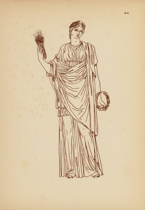 古代ギリシャの女性の衣装（リトグラフ） 作： ジョン・モア・スミス