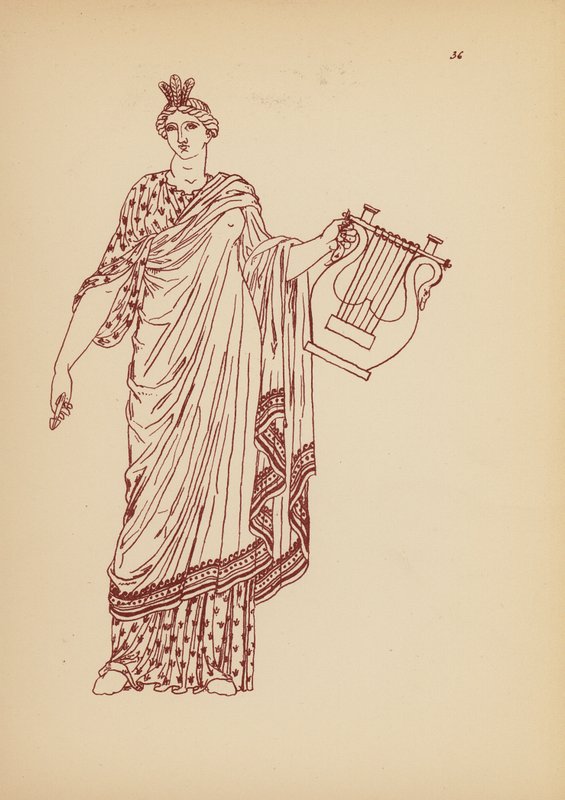 古代ギリシャの女性の衣装（リトグラフ） 作： ジョン・モア・スミス