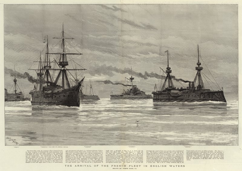イギリス海域におけるフランス艦隊の到着 作： ジョセフ・ナッシュ