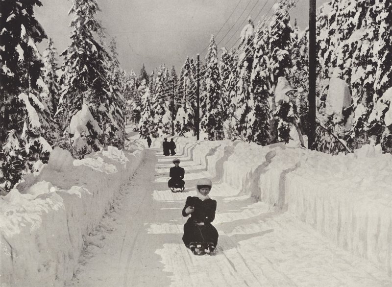 クリスティアニア近くのウィンタースポーツ 作： ノルウェーの写真家