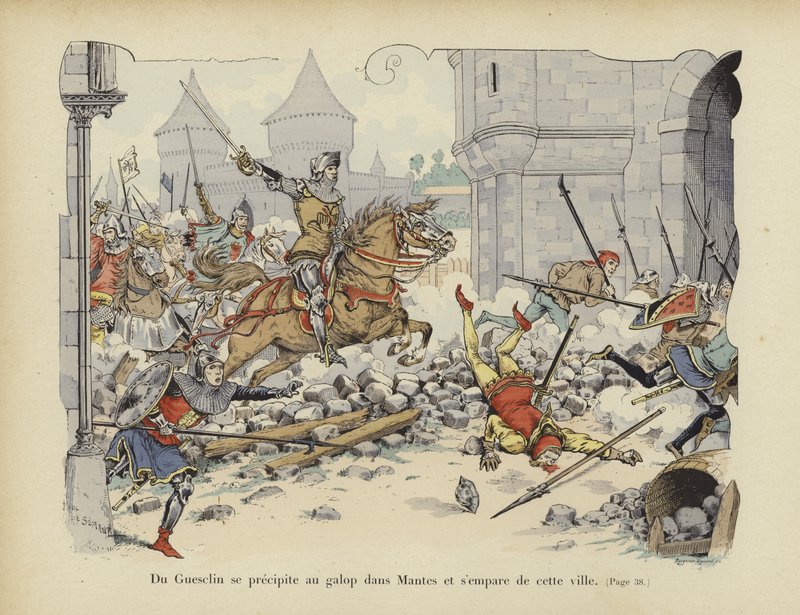 ベルトランデュゲスクランがマンテスの町を占領（1364年） 作： ポール・ド・セマン