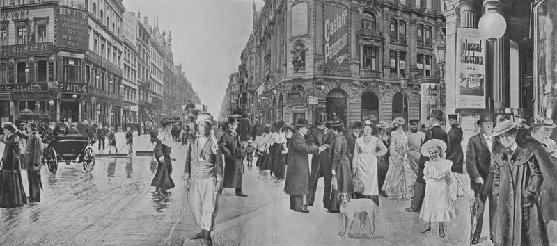 Friedrichstrasse, An Der Passage (白黒写真) 作： 写真家ドイツ語