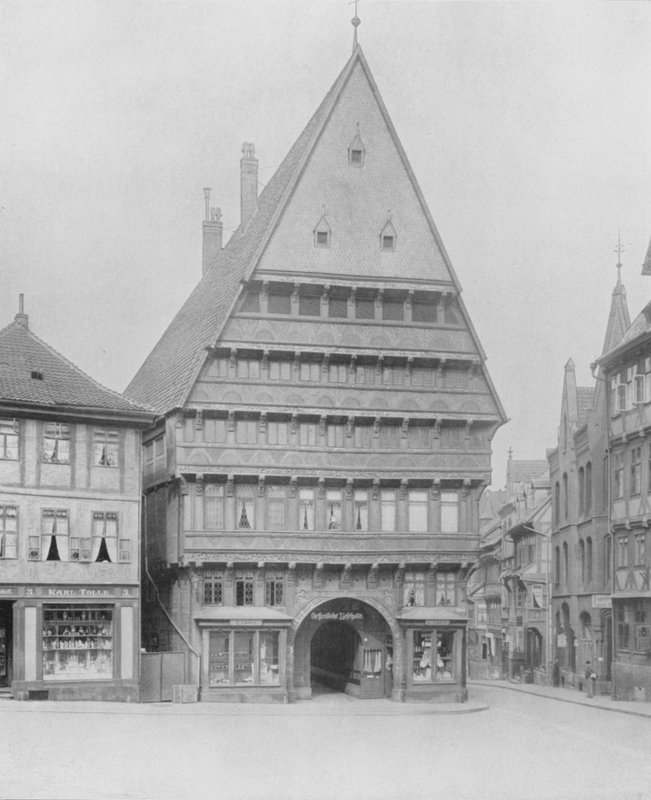 Knochenhauer-Amtshaus (モノクロ写真) 作： 写真家ドイツ語