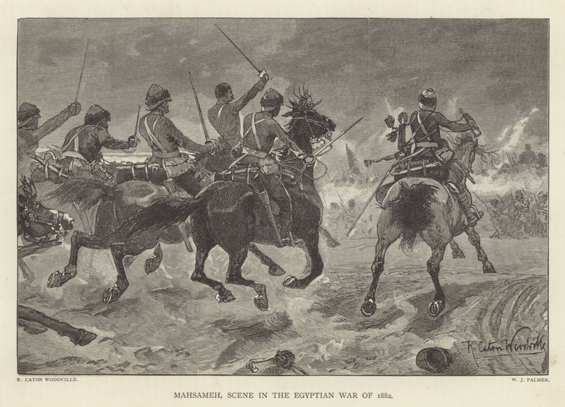 Mahsameh、1882年のエジプト戦争のシーン 作： リチャード・カトン・ウッドビル・ジュニア