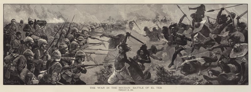 スーダンでの戦争、エルテブの戦い、1884年2月29日 作： リチャード・カトン・ウッドビル・ジュニア