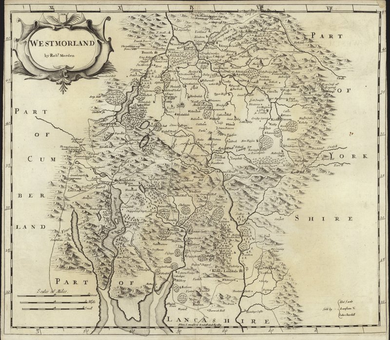 Westmorlandの地図 作： ロバート・モーデン