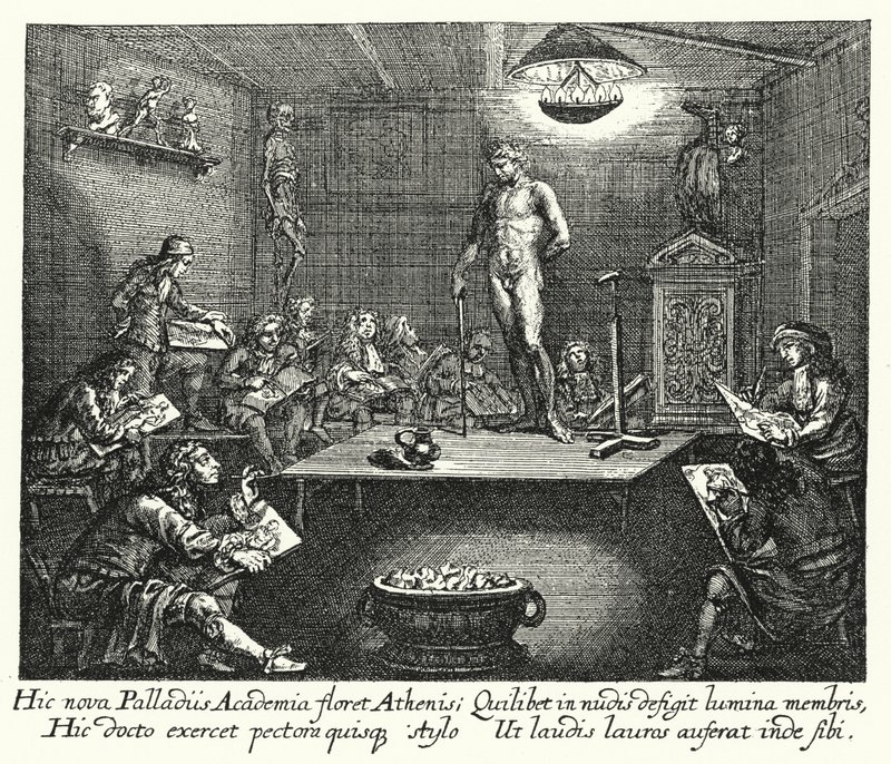 THE ACADEMY（彫刻 作： Romeyn de（後）Hooghe