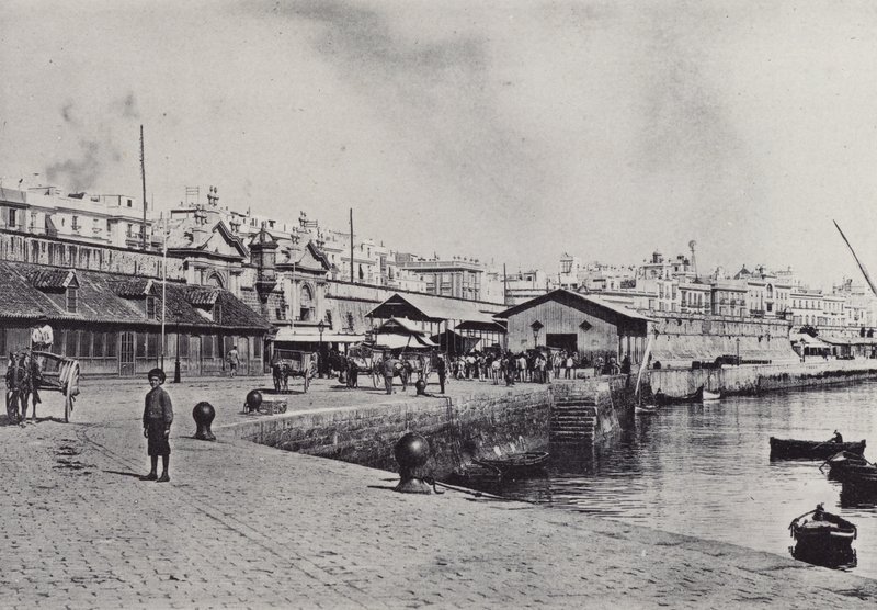 カディス：El Muelle（モノクロ写真 作： スペインの写真家