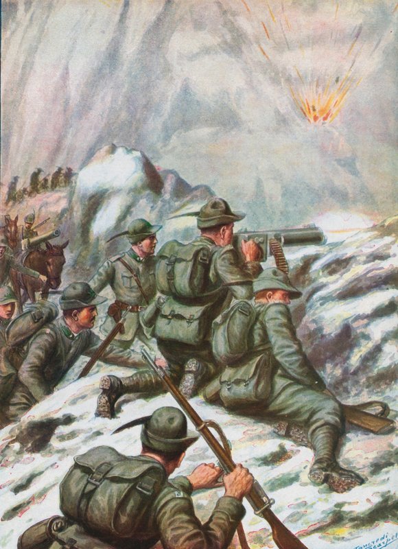 WW1のイタリアの兵士 作： タンクレディ・スカルペリ