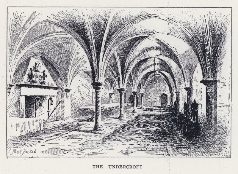 The Undercroft (エングレービング) 作： ウィリアムアレクサンダーアンステッド