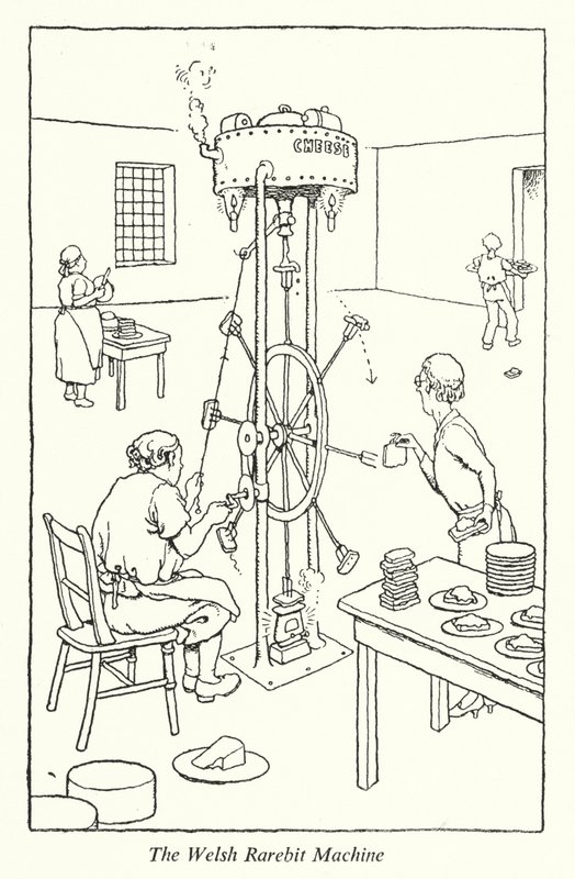 The Welsh Rarebit Machine (litho) 作： ウィリアムヒースロビンソン