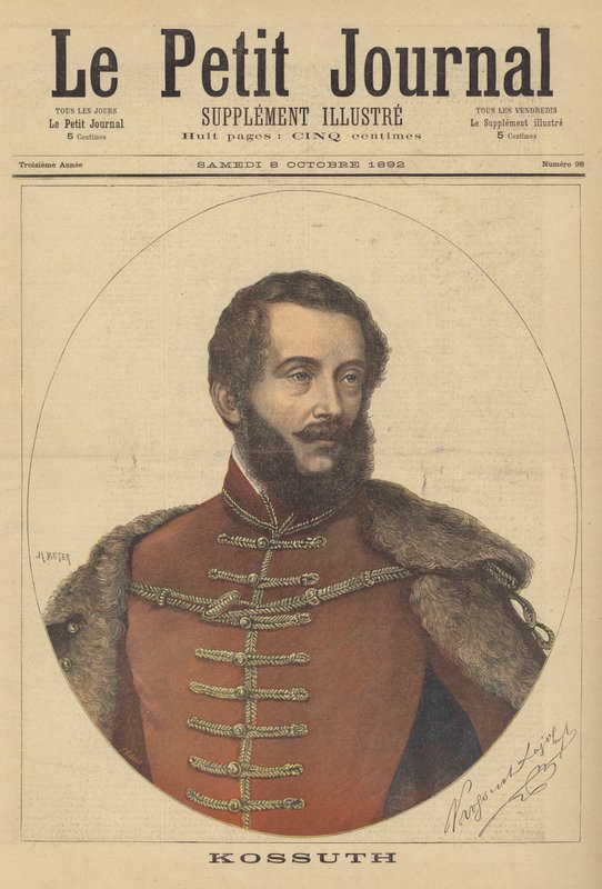 Lajos Kossuth、ハンガリーの弁護士、政治家 作： アンリ・マイヤーの後